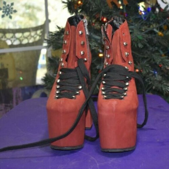 Unif Hellbounds Red Velvet size 5.5 - Picture 10 of 10